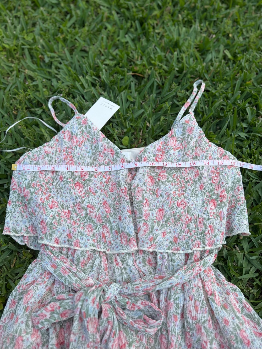 Mable Floral Tiered Ruffle Mini Dress NWT Size Small Cottagecore Boho - Picture 7 of 10
